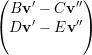 (           )
  Bv ′ - Cv ′′
( Dv ′ - Ev ′′)